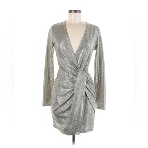 Vici Metallic Long Sleeve Dress - Size Medium